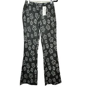 2/$30 Pretty Garbage Pull On Flare Pants Size M 70s Retro Hippie Boho Flowers
